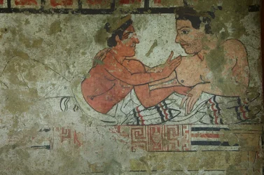 Wandmalerei aus dem Grab des Infernal Quadriga (Detail)